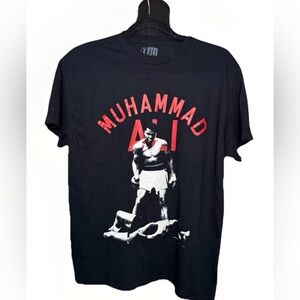 Muhammad Ali Graphic Boxing T Shirt Men’s Medium Black Iconic Knockout Tee